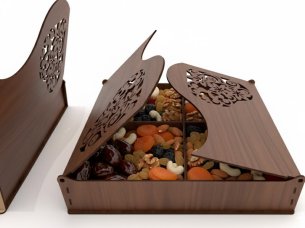 Laser Cut Wooden Dry Fruit Gift Box Design