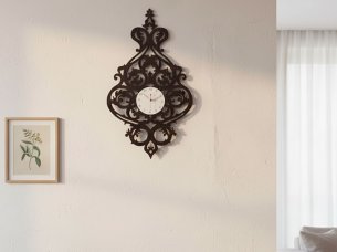 Laser Cut Wooden Victorian Wall Clock Design