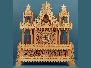 Laser Cut 3D Puzzle Bell Tower Clock Model