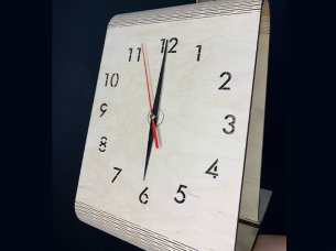 Laser Cut Wooden Table Clock