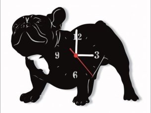 Laser Cut Dog Shape Wall Clock Animal Clock Design