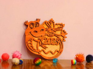 Laser Cut Christmas Snake Ornament Template